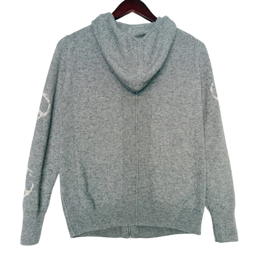 LABEL+THREAD Cashmere Wool Peace Out Zip Up Hoodie | Size Small - Picture 6 of 8